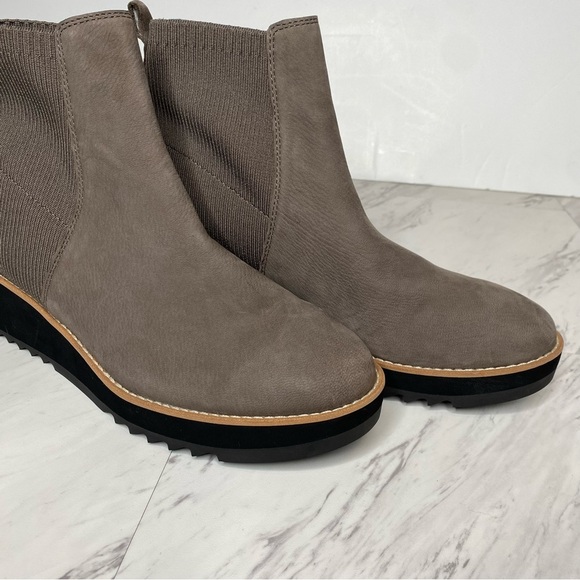 Eileen Fisher Lilou Gray Nubuck Wedge Bootie 11 - Picture 9 of 14